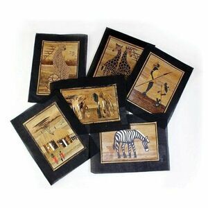 African Banana Leaf Artwork Wall Decor 9 x 12" - Unframed